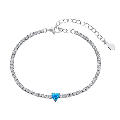 [Bijoux Regalia] Bracelet d'amoureux élégant et romantique en forme de cœur de 0,5 carat