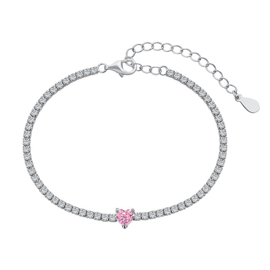 [Bijoux Regalia] Bracelet d'amoureux élégant et romantique en forme de cœur de 0,5 carat