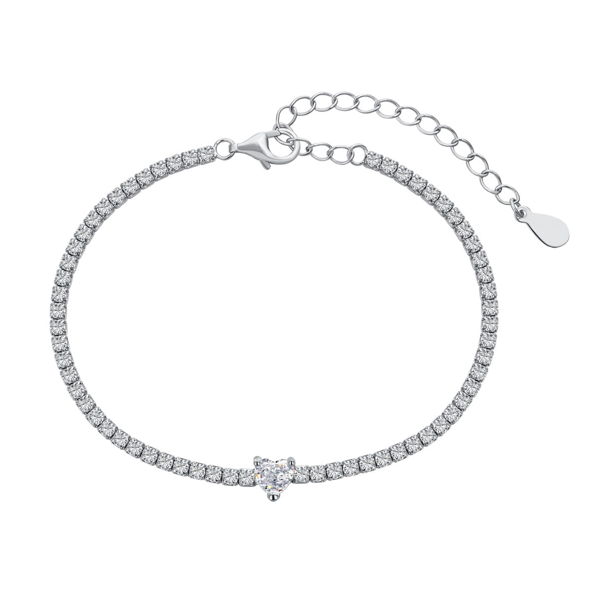 [Bijoux Regalia] Bracelet d'amoureux élégant et romantique en forme de cœur de 0,5 carat