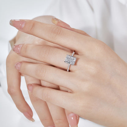 [Joyas Regalia] Anillo de compromiso de lujo de 4,0 quilates
