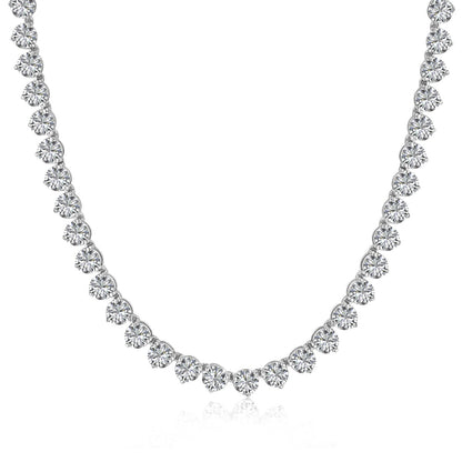 [Joyas Regalia]Collar de tenis con corte de corazón ornamentado