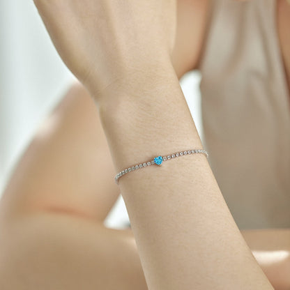[Bijoux Regalia] Bracelet d'amoureux élégant et romantique en forme de cœur de 0,5 carat