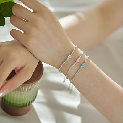 [Bijoux Regalia] Bracelet d'amoureux élégant et romantique en forme de cœur de 0,5 carat