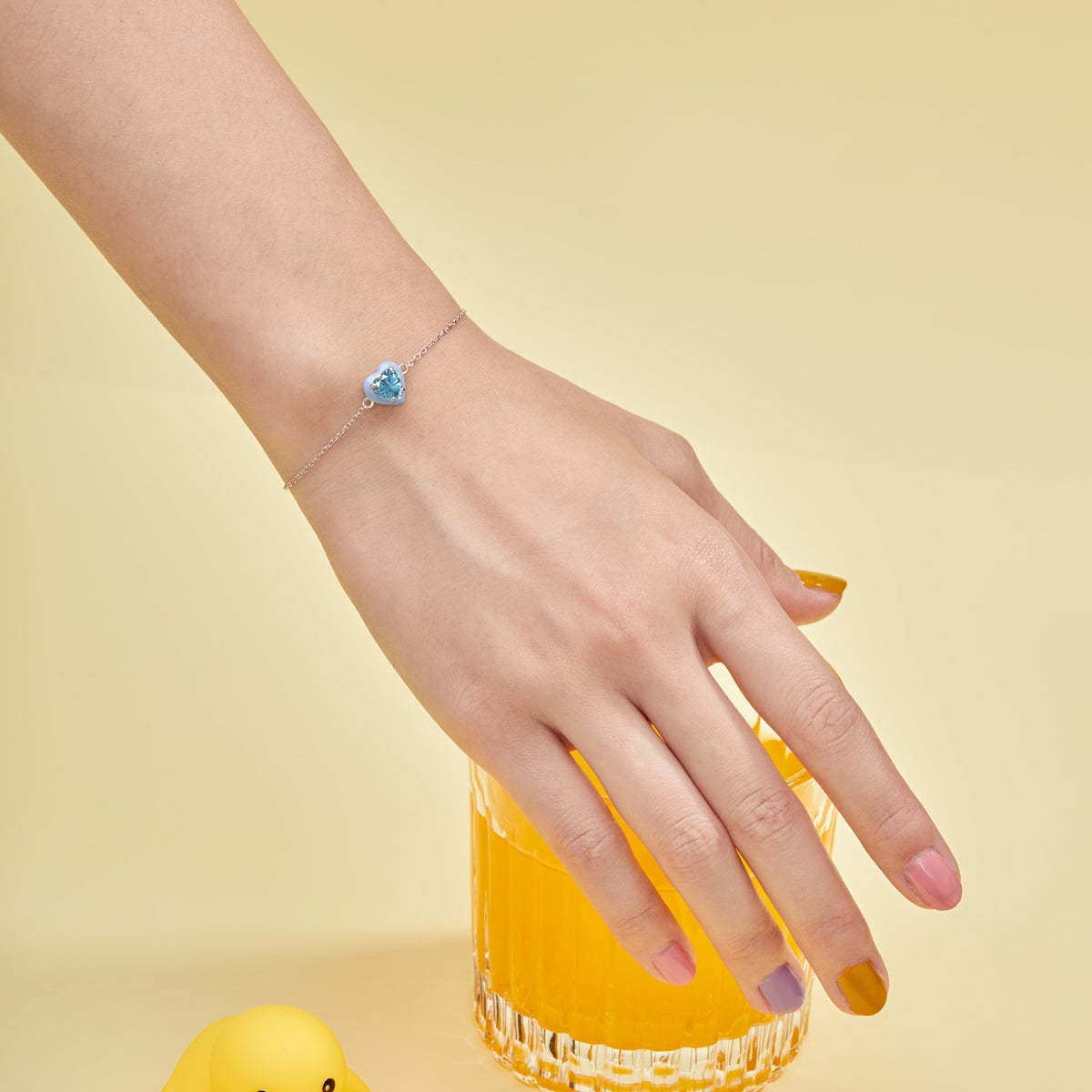 [Bijoux Regalia] Bracelet romantique scintillant en forme de cœur pour amoureux