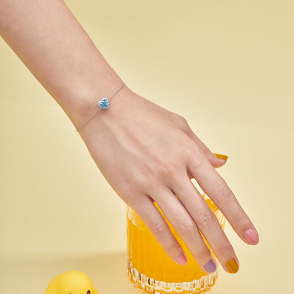 [Bijoux Regalia] Bracelet romantique scintillant en forme de cœur pour amoureux