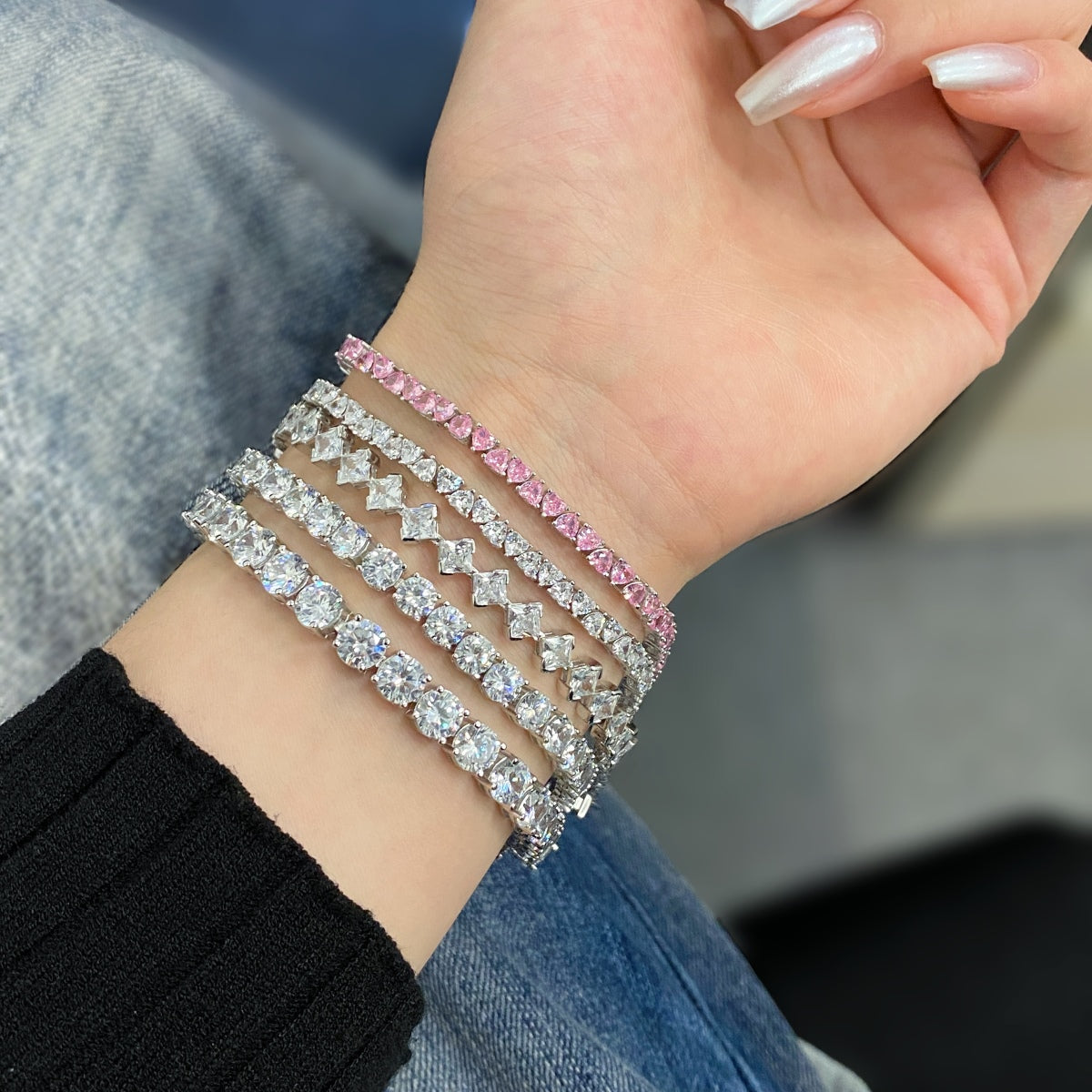 [Bijoux Regalia] Bracelet quotidien orné de 0,5 carat taille princesse