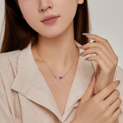 [Joyas Regalia] Delicado collar de corazón colorido
