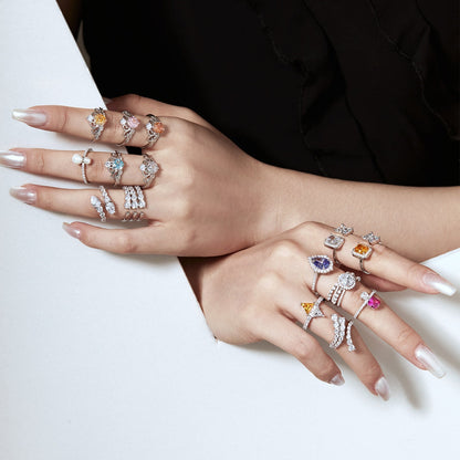[Joyas Regalia] Anillo diario único con forma de serpiente vívida