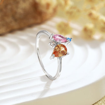 [Joyas Regalia] Anillo multicorte colorido y radiante para uso diario