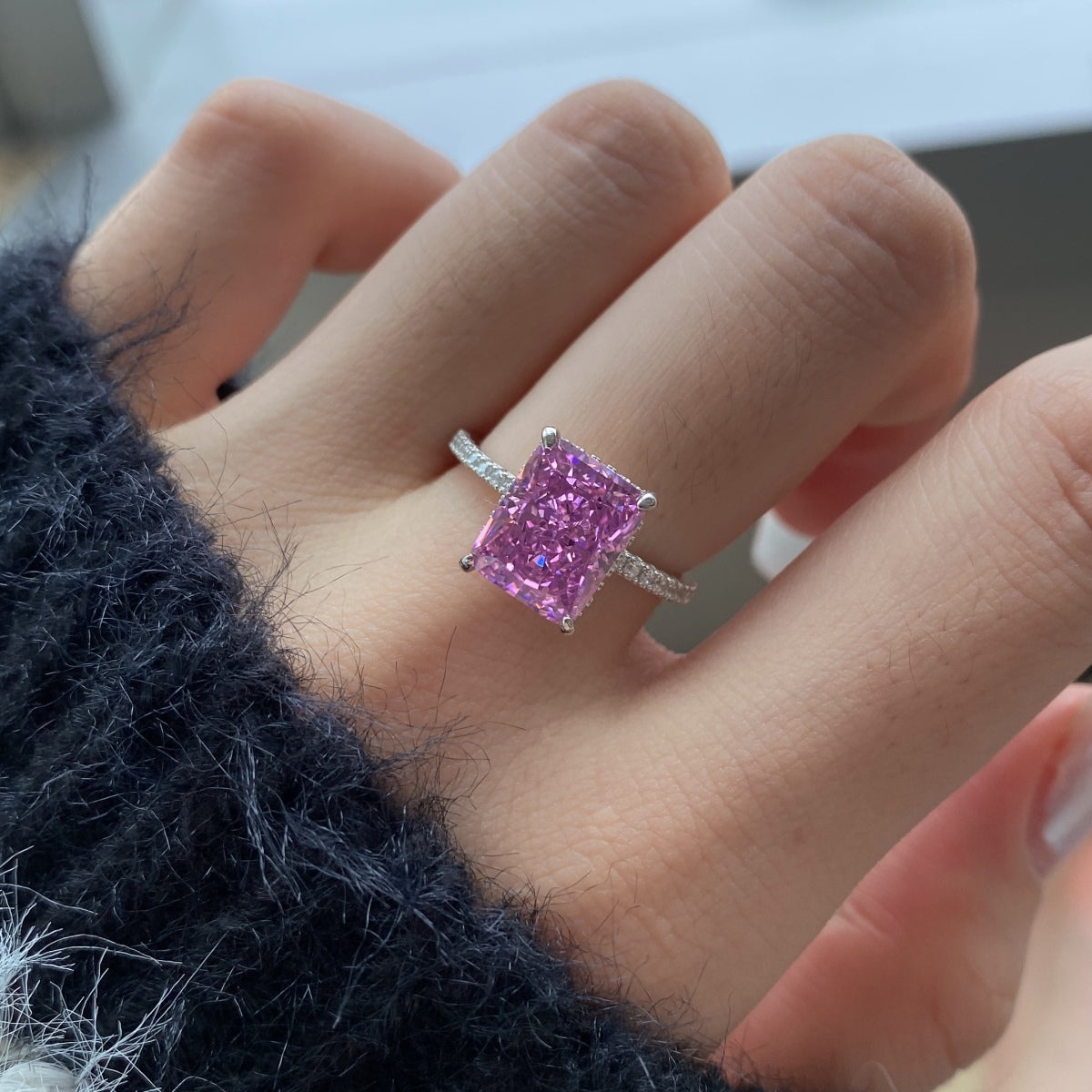 [Joyas Regalia] Anillo de compromiso de lujo de 4,0 quilates