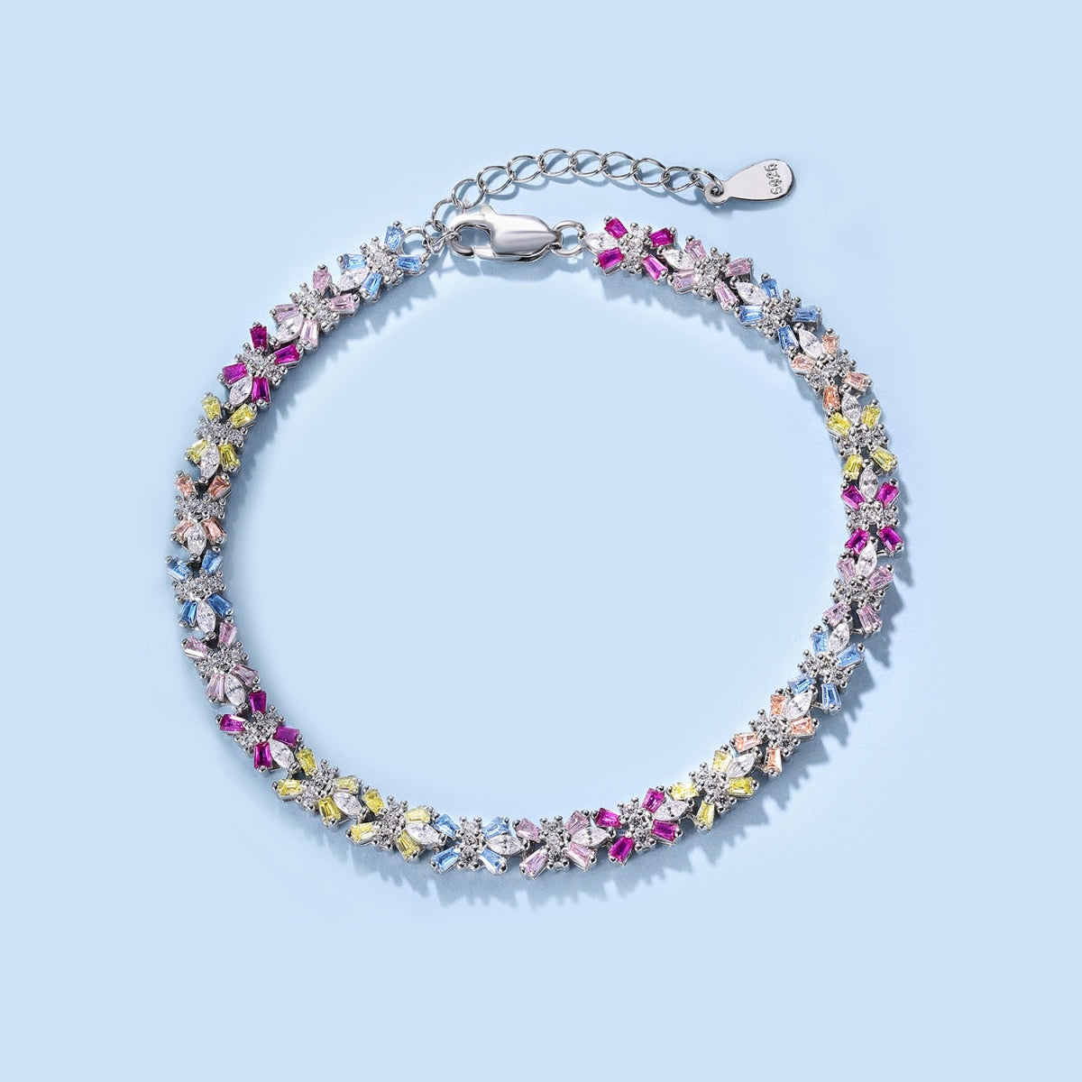 [Bijoux Regalia] Bracelet de fête taille émeraude coloré et éclatant