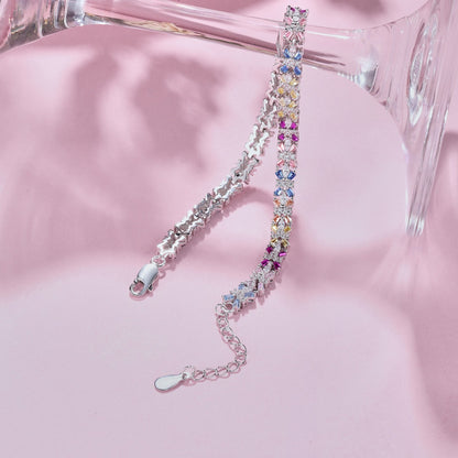 [Bijoux Regalia] Bracelet de fête taille émeraude coloré et éclatant