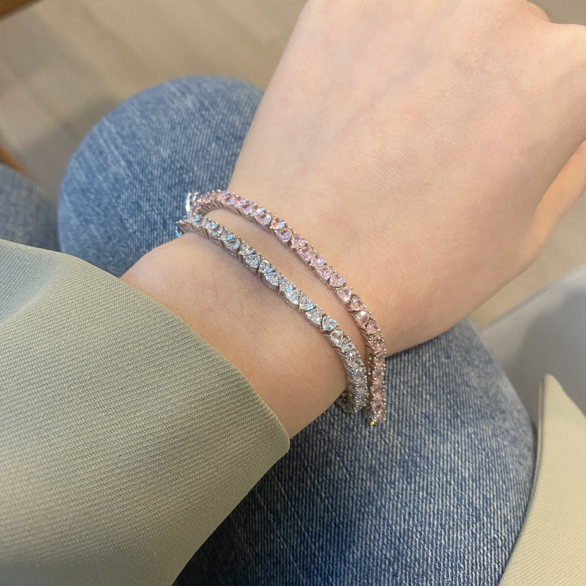 [Bijoux Regalia] Bracelet amoureux éblouissant en forme de cœur romantique