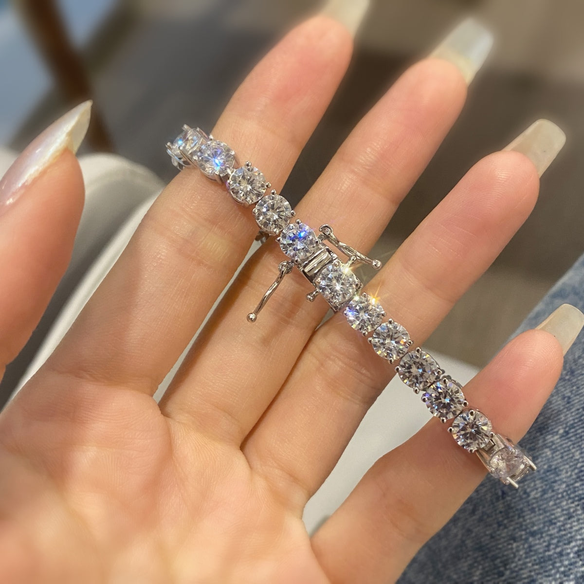 [Bijoux Regalia] Bracelet de mariage éblouissant taille ronde de 0,75 carat
