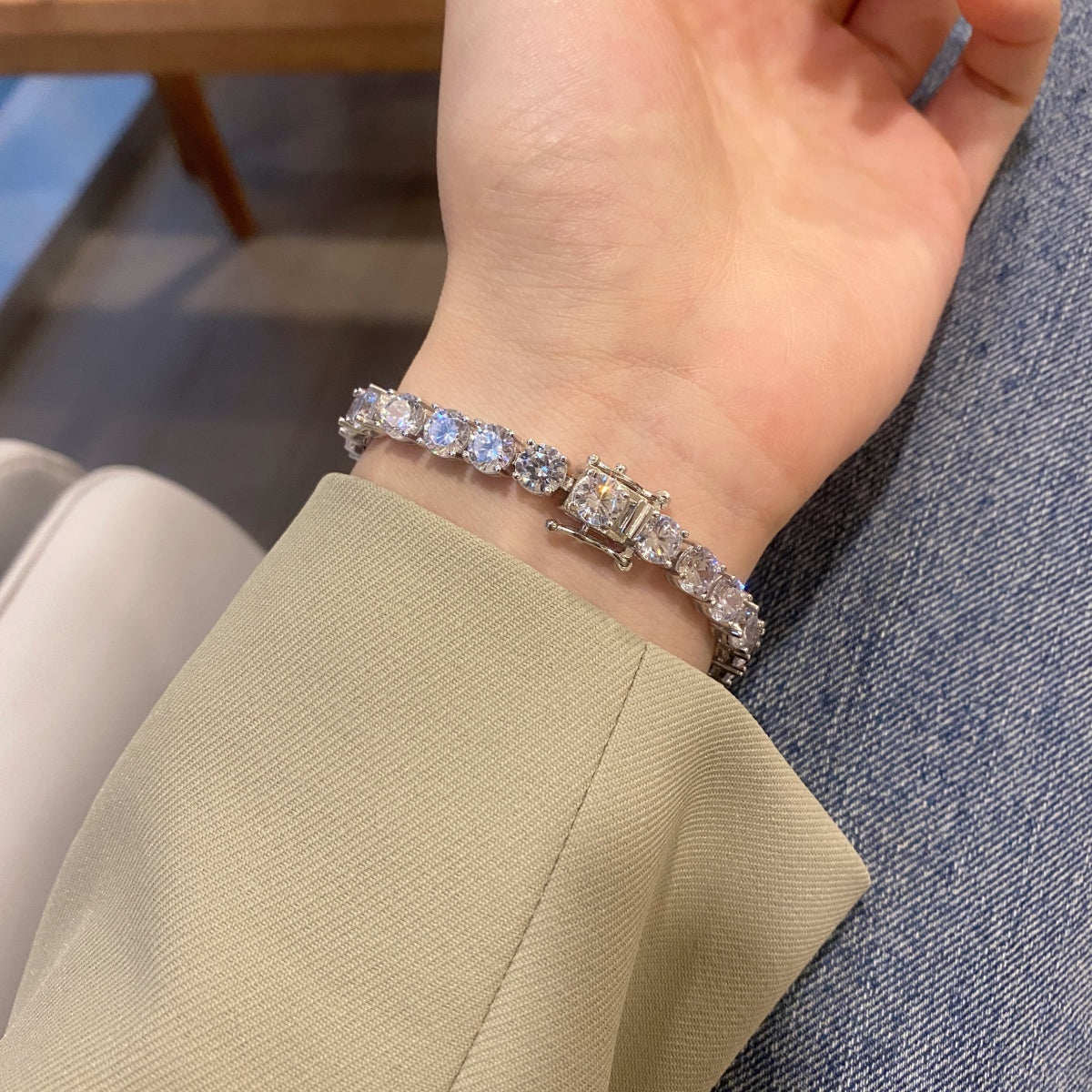 [Bijoux Regalia] Bracelet de mariage éblouissant taille ronde de 0,75 carat