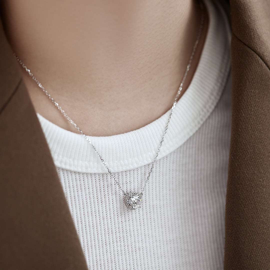 [Regalia jewelry]Luxurious Round Cut Necklace
