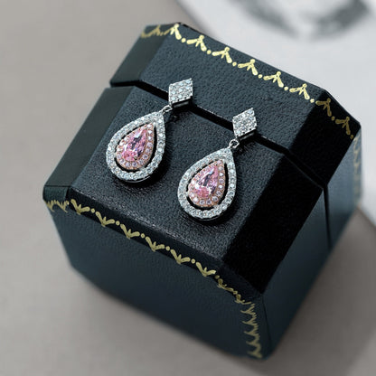 [Regalia jewelry]Ornate Delicate Water Drop Shape Banquet Earrings