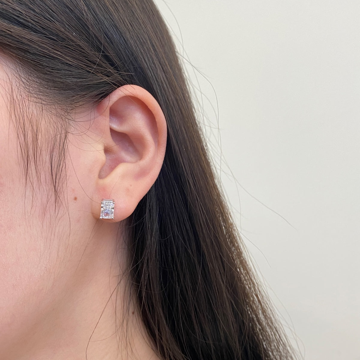 [Regalia jewelry]Radiant Luxurious Princess Cut Daily Earrings