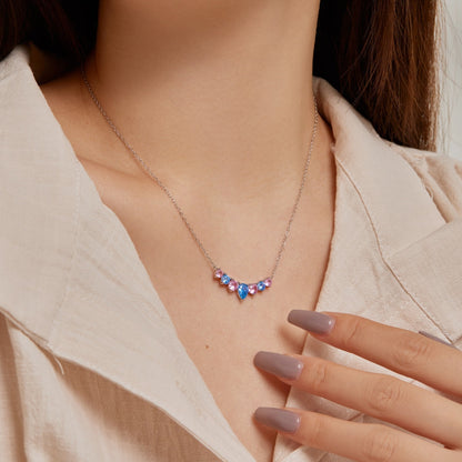 [Joyas Regalia] Delicado collar de corazón colorido