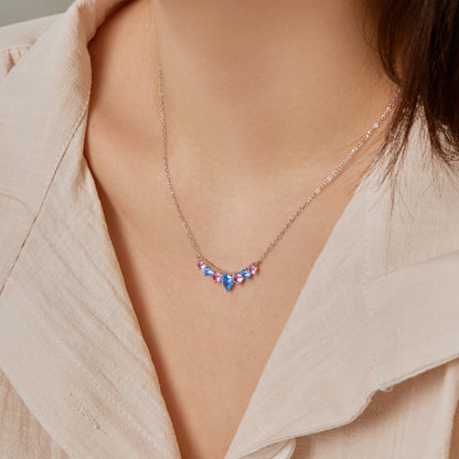 [Joyas Regalia] Delicado collar de corazón colorido