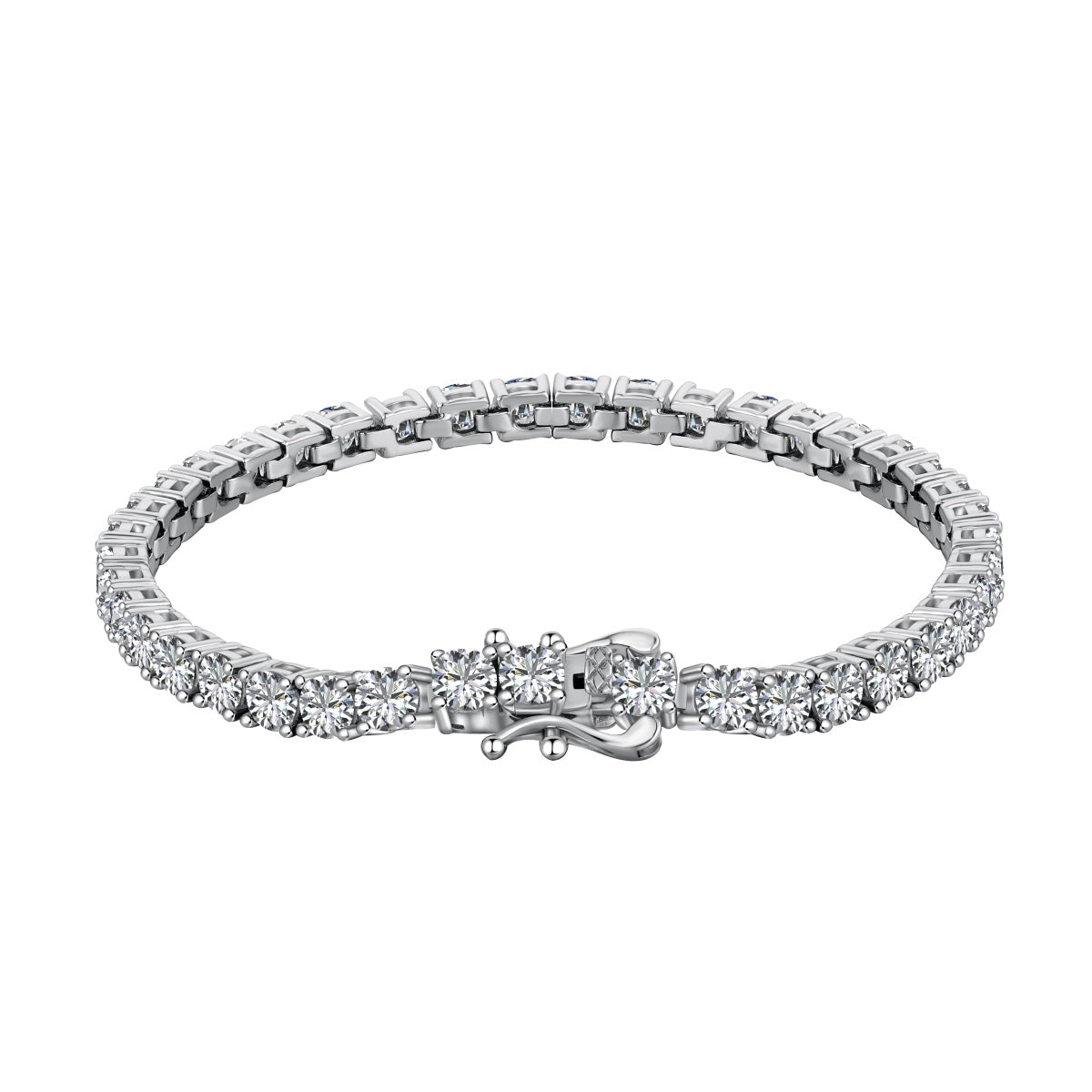 [Bijoux Regalia] Bracelet de tennis luxueux à coupe ronde ornée