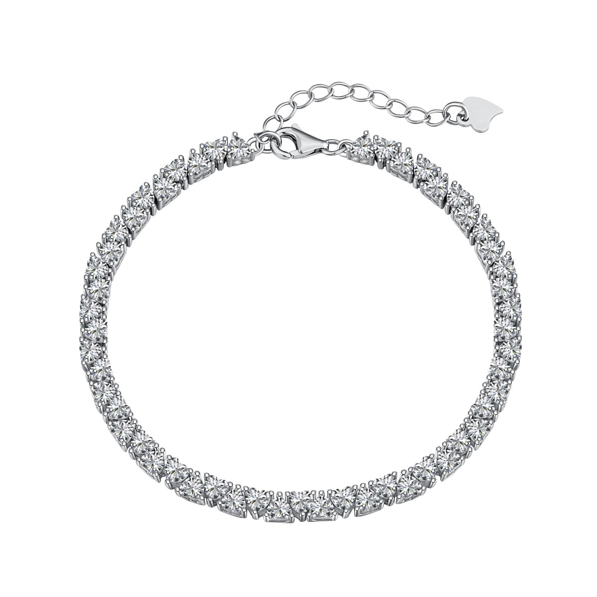 [Bijoux Regalia] Bracelet amoureux éblouissant en forme de cœur romantique