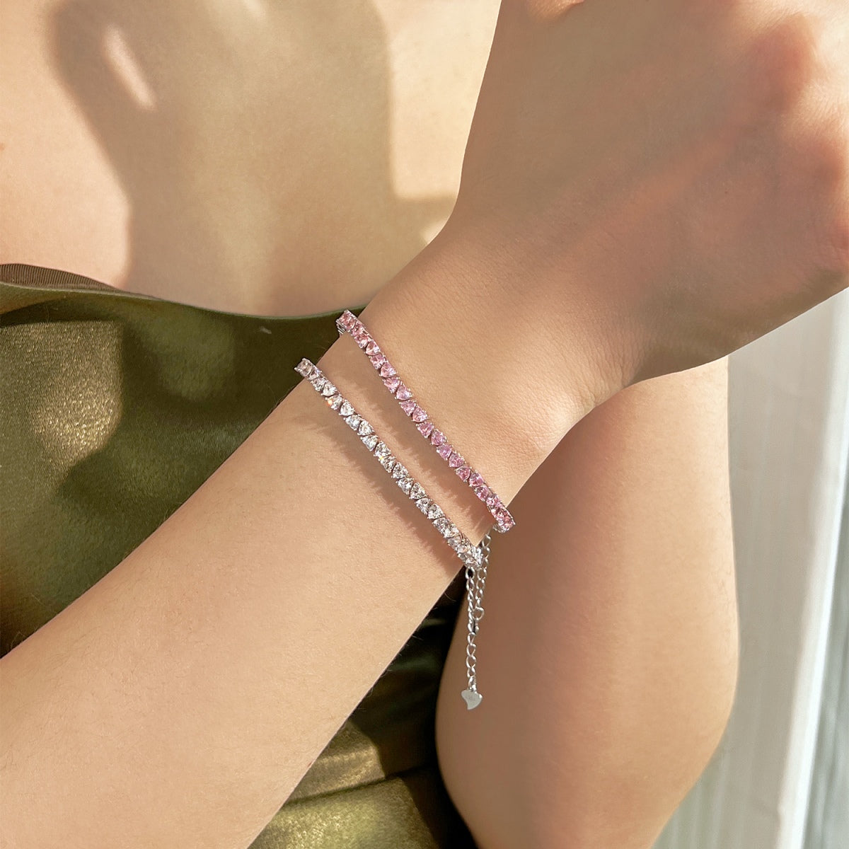[Bijoux Regalia] Bracelet amoureux éblouissant en forme de cœur romantique