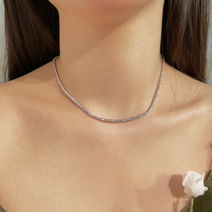 [Joyas Regalia] Delicado collar de tenis redondo