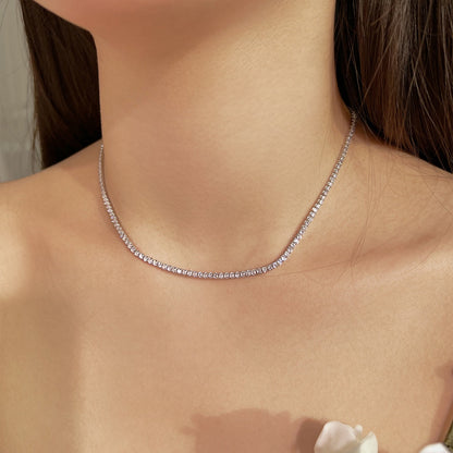 [Joyas Regalia] Delicado collar de tenis redondo