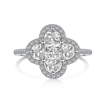 [Joyas Regalia] Lujoso anillo de banquete con forma de flor de la eternidad