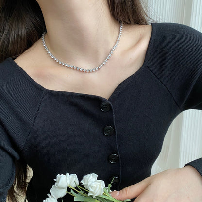[Bijoux Regalia] Collier tennis orné en forme de cœur