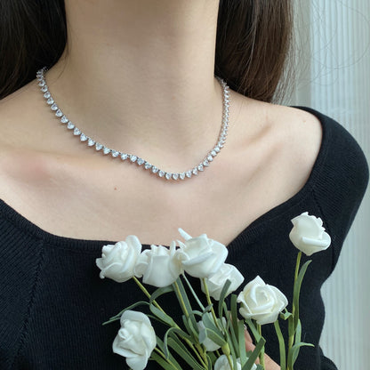 [Bijoux Regalia] Collier tennis orné en forme de cœur