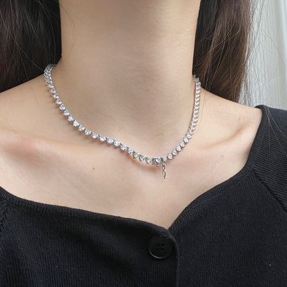 [Bijoux Regalia] Collier tennis orné en forme de cœur