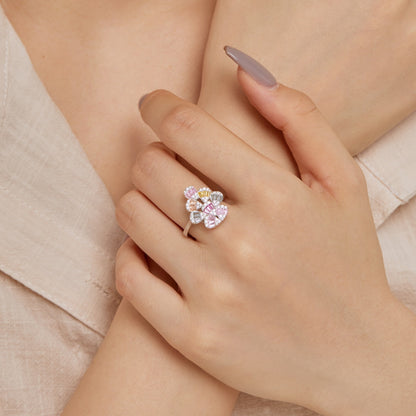 [Joyas Regalia] Anillo diario con forma de gota de agua de colores brillantes