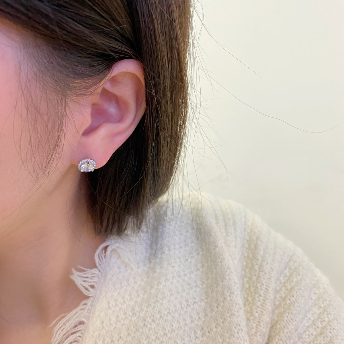[Regalia jewelry]Classic Princess Round Shape Earrings