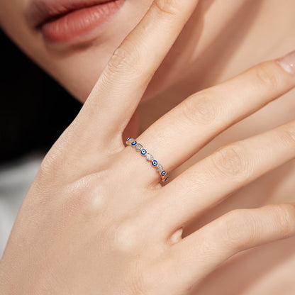 [Joyas Regalia] Anillo redondo colorido y radiante para uso diario