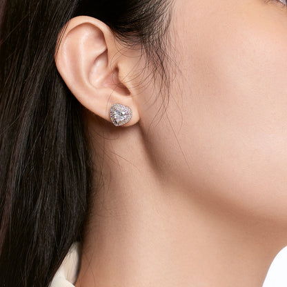 [Regalia jewelry]Dazzling Heart Shape Lover Earrings