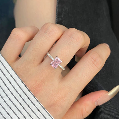 [Joyas Regalia] Anillo de fiesta de corte radiante y deslumbrante de 2.0 quilates