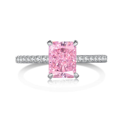 [Joyas Regalia] Anillo de fiesta de corte radiante y deslumbrante de 2.0 quilates
