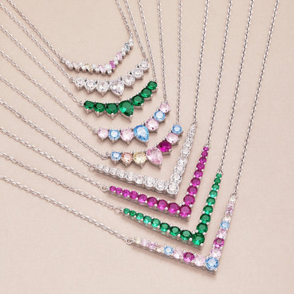 [Joyas Regalia] Delicado collar de corazón colorido