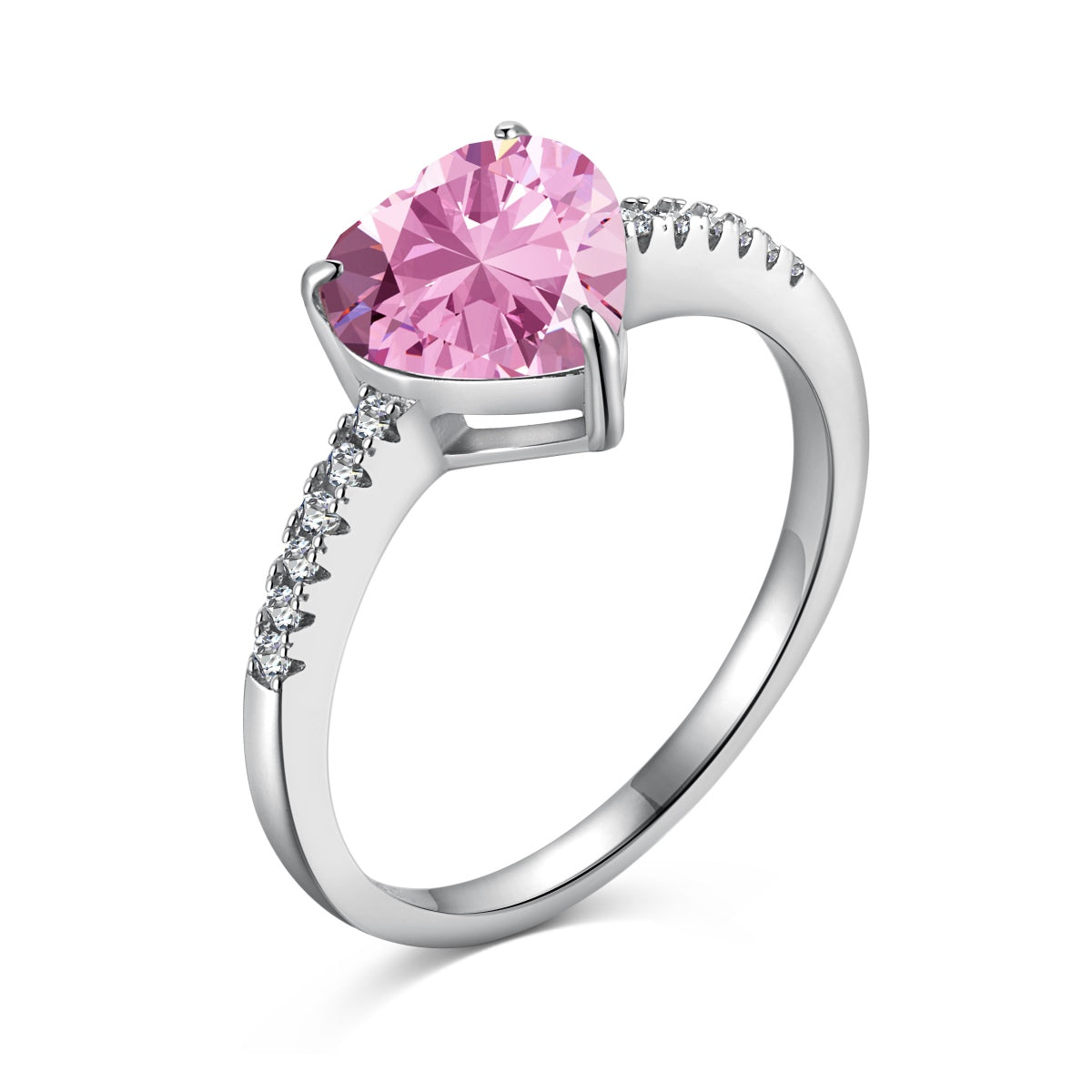 [Joyas Regalia] Anillo de amante con corte de corazón deslumbrante y brillante de 2.0 quilates