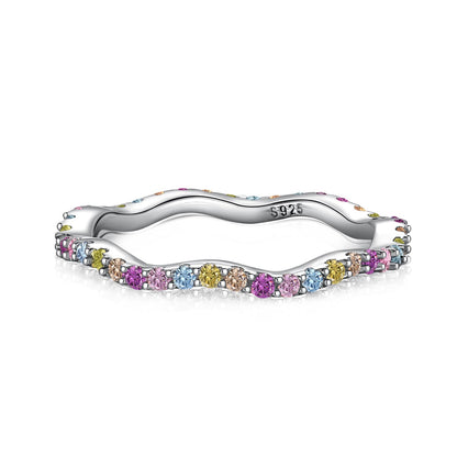 [Joyas Regalia] Anillo de fiesta de corte redondo, delicado y colorido