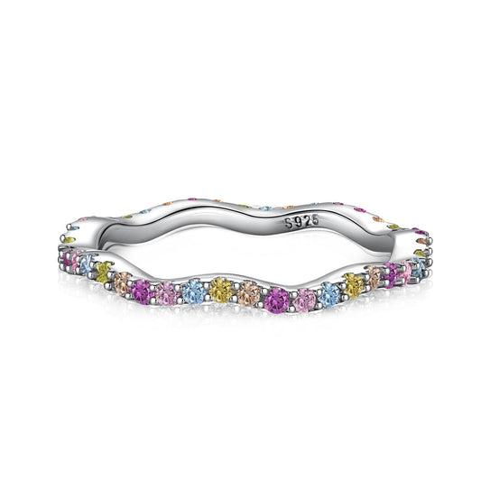 [Regalia jewelry]Dainty Colorful Round Cut Party Ring
