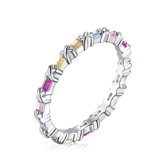 [Regalia jewelry]Charming Colorful Round Cut Daily Ring