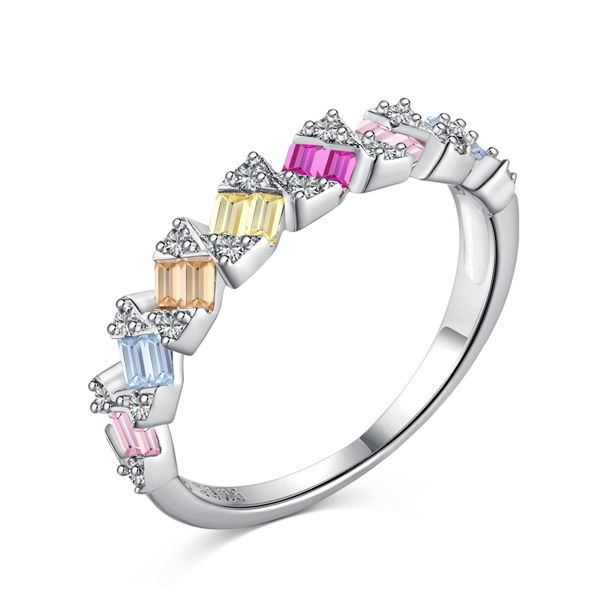 [Joyas Regalia] Anillo diario delicado con corte esmeralda vibrante