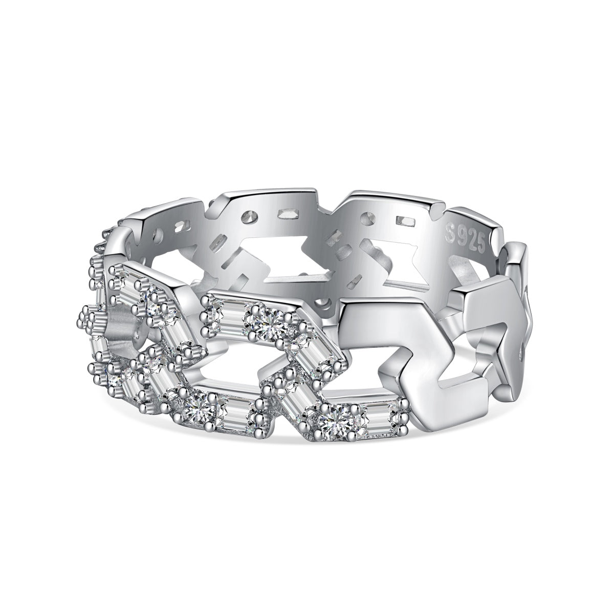 [Joyas Regalia] Anillo diario con corte esmeralda vibrante y brillante