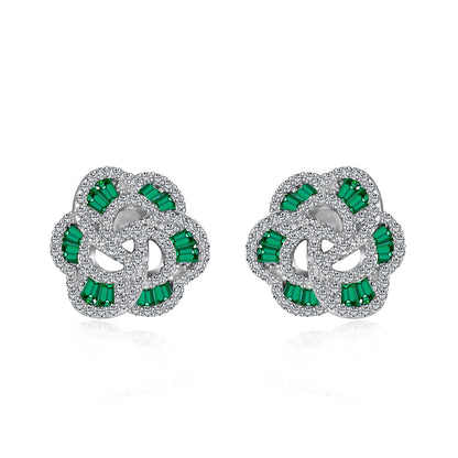 [Regalia jewelry]Exquisite Flower Shape Daily Earrings