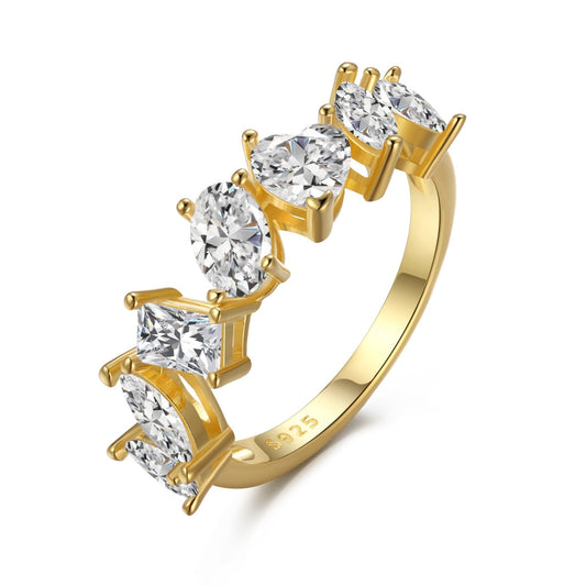[Joyas Regalia] Anillo delicado de múltiples cortes