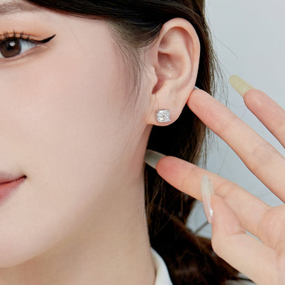 [Regalia jewelry]1.0 Carat Radiant Princess Cut Wedding Earrings