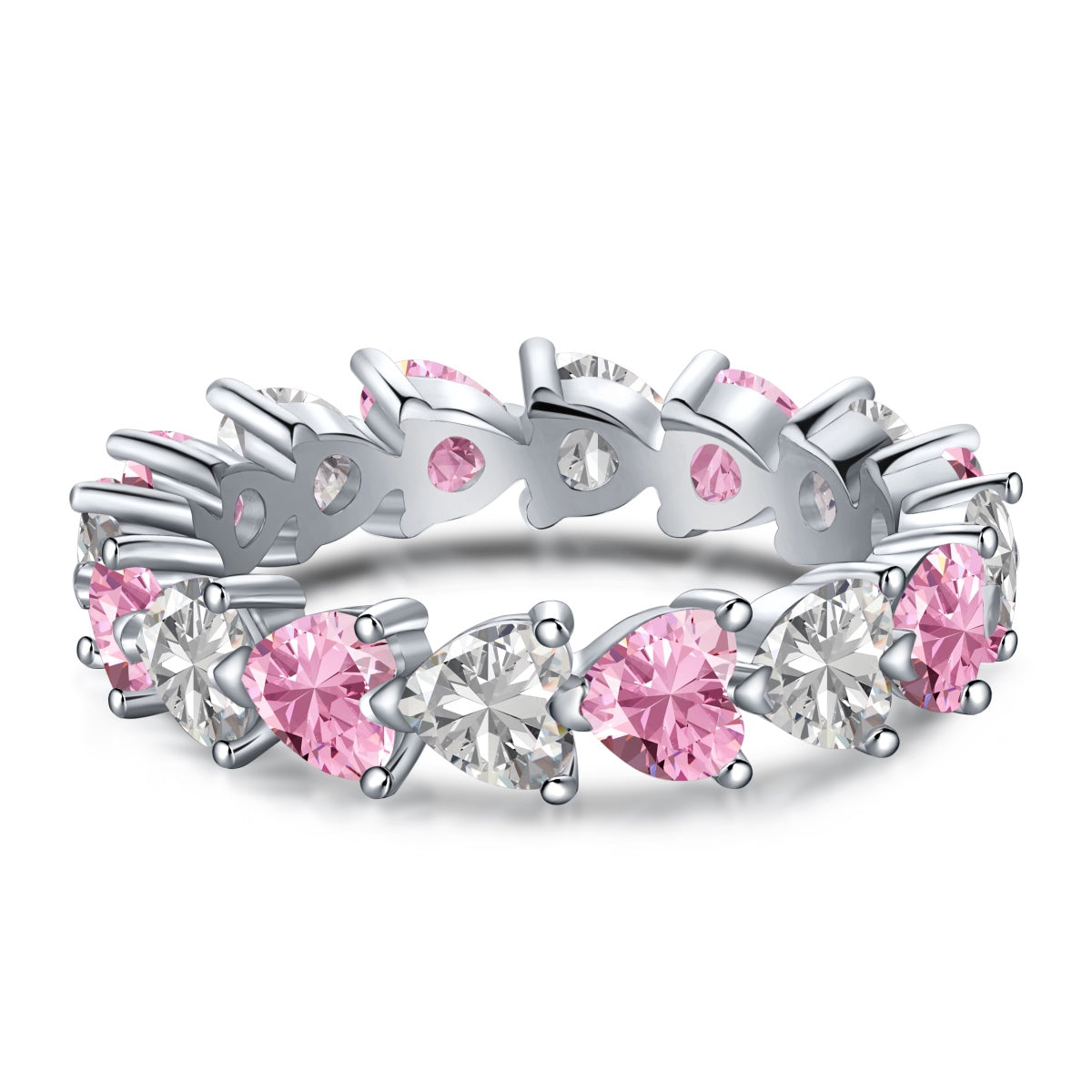 [Joyería Regalia] Anillo de enamorados con corte de corazón, radiante y romántico, de 0,25 quilates